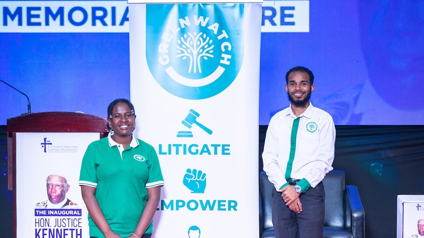Judith Nansubuga and Abdun Bwana Bwanadi from the Greenwatch Team