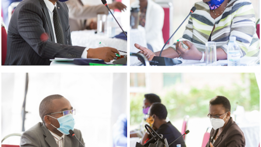 Justice Emmanuel Baguma (top left), Justice Esta Nambayo (Top right), HW Daniel Bwanbale (Bottom left) and Justice Patricia Wasswa Basaza