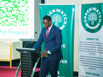 Mr. Asiimwe Anthony; Vice President, Uganda Law Society, giving her opening remarks at the Launch of the Lawyers for Climate Justice Network &amp;amp; Environment Law Clinic.