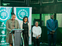 Faith Nadweny speaking on behalf of the leadership committee at the Launch of the Lawyers for Environment and Climate Justice Network